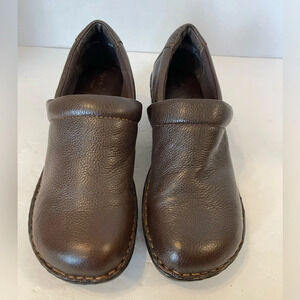 b.o.c Born Concept Brown Leather Mules Slide-on Shoes Size 7 1/2